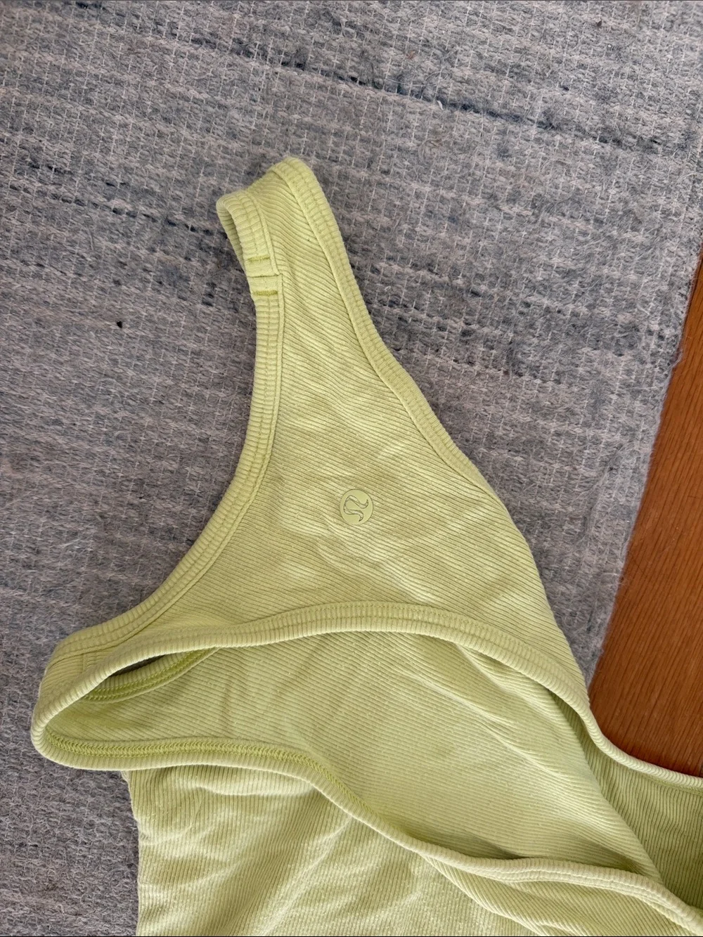 lululemon athletica Light Lime Racerback Crop Tank